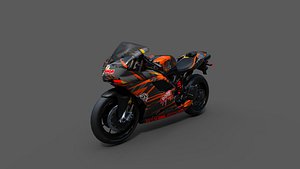 Generic 2000s Sport Bike X1 3D Low Poly Model With 4k PBR Textures