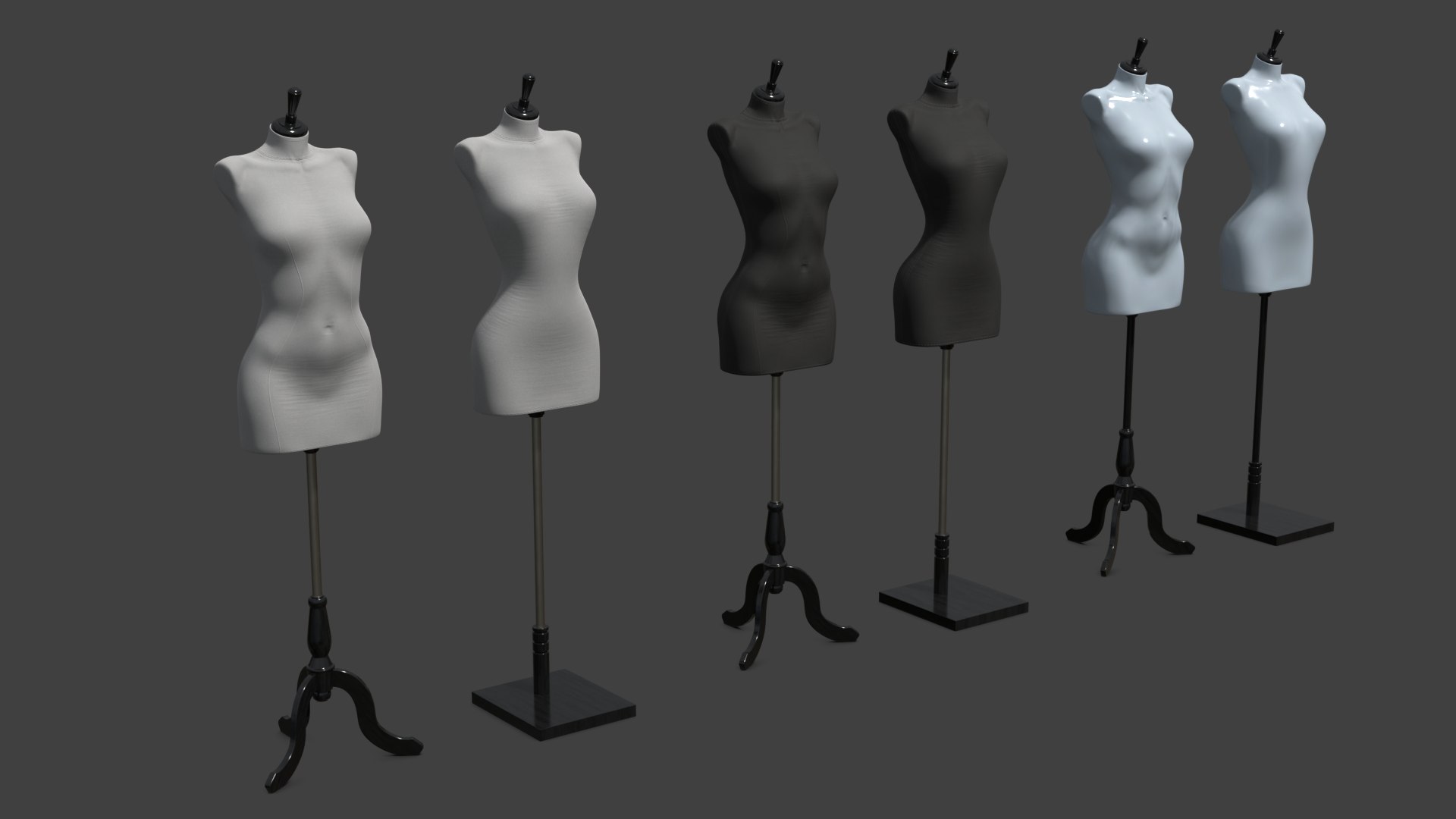 Female Torso Mannequin Pack 3D Model - TurboSquid 1919441