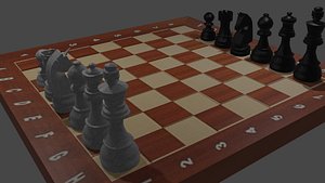 wooden chess set