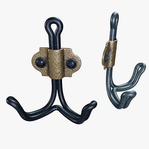 3D Svart jon Double hook model