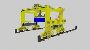 3D Container Cargo Crane Loader model