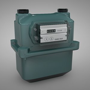 3D gas meter bk-250 green model