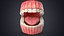 Human Mouth With Self Ligating Transparent Dental Braces V02