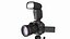 Canon DSLR Camera with flash on a Tripod 3D model