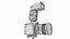 Canon DSLR Camera with flash on a Tripod 3D model