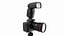 Canon DSLR Camera with flash on a Tripod 3D model