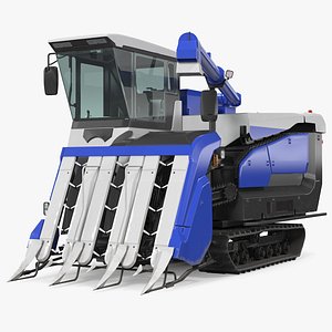 3D rice combine harvester model
