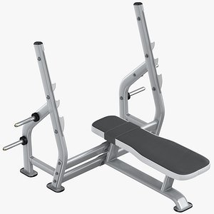 3D flat press bench model