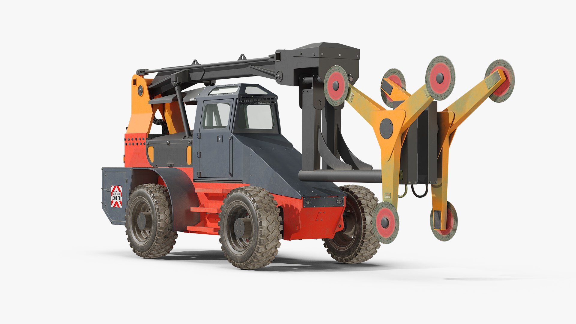 Tree Trimmer Machine Dirty Rigged for Cinema 4D 3D model preview