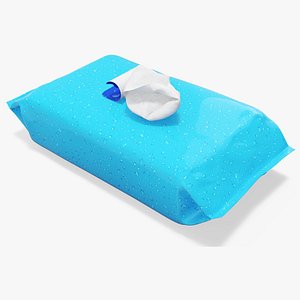 Blue Pack with Wet Napkin Sticking Out