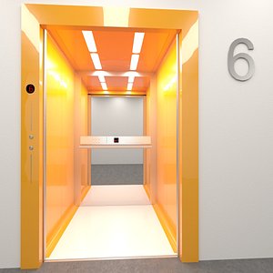 3d elevator otis doors model