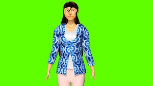 3D woman jacket