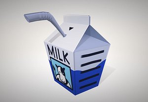 small milk carton 3D model