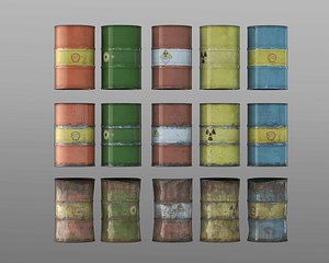 Oil barrels (15 versions)