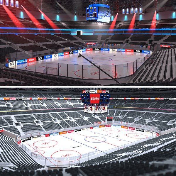 ice hockey arena stadium 3d model