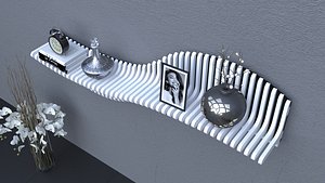 3D parametric wall art 3d model and DXF cutting file