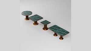 Deco Inspired Dining Tables Collection All Table Sizes 3D