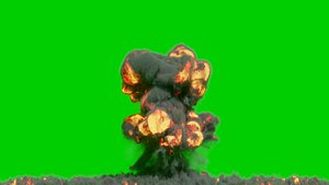 Big explosion smoke simulation blender