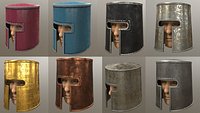 Medieval helmet puck VR / AR / low-poly 3D model
