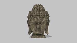 Buddha head sculpture 3D model