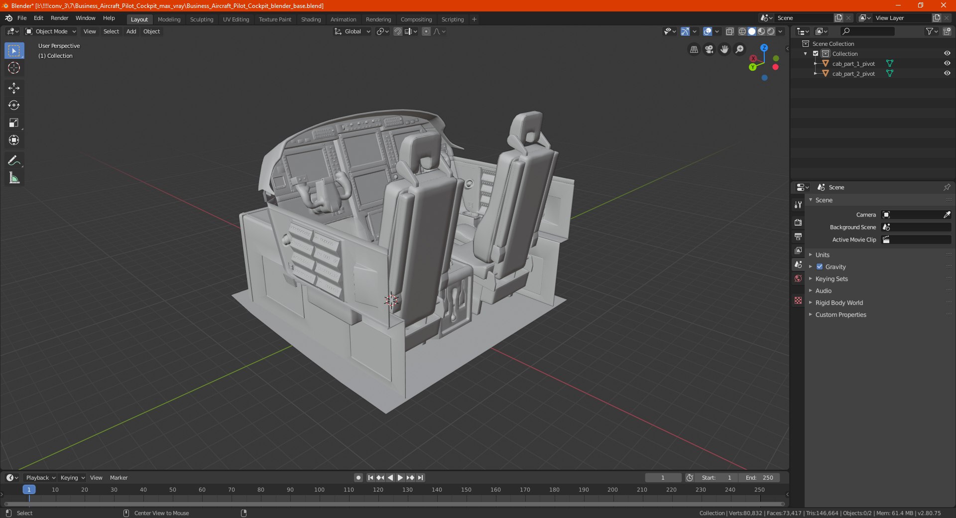 3D Business Aircraft Pilot Cockpit - TurboSquid 1672829