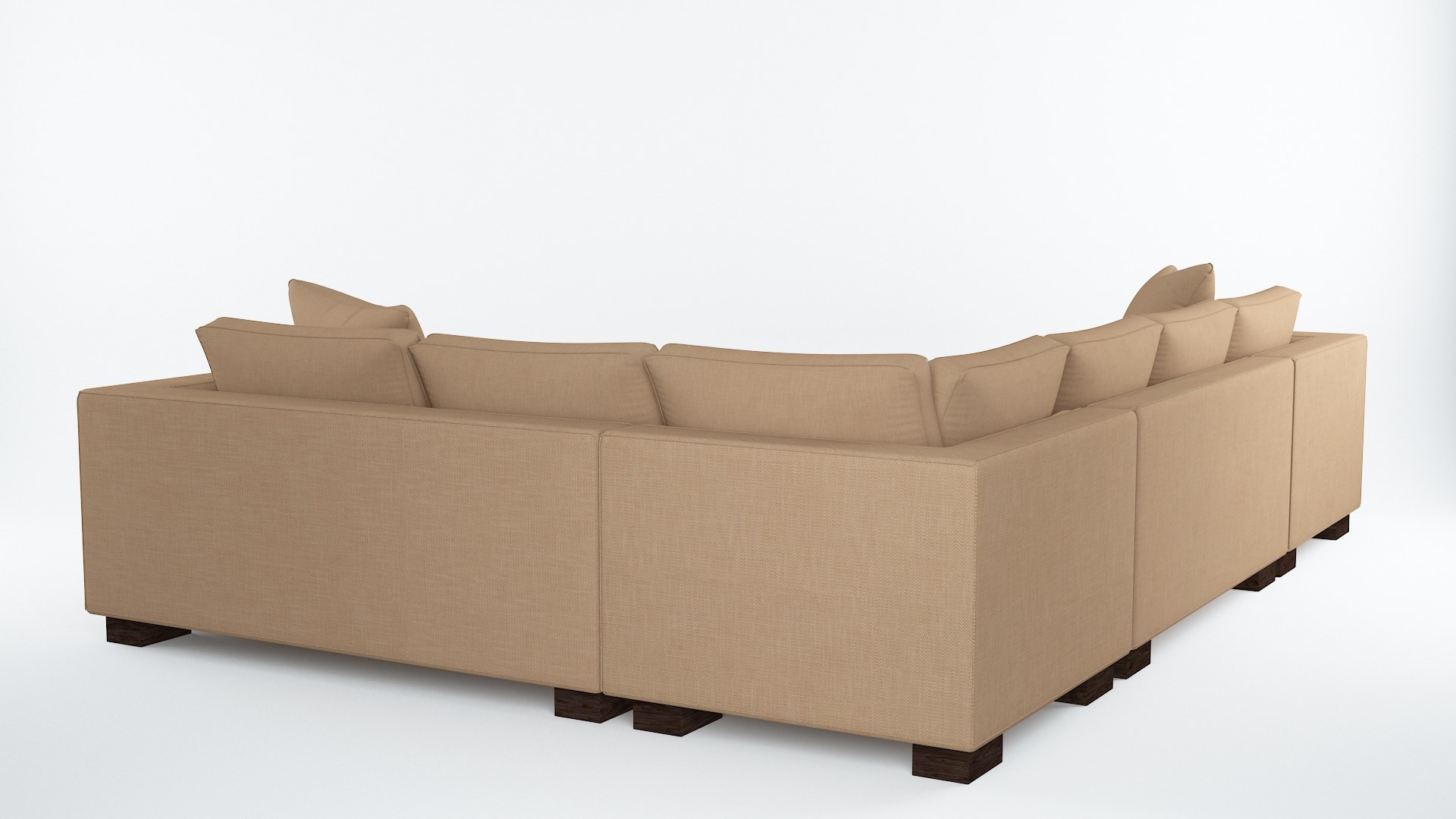 3D Ethan Allen Astor FourPiece Sectional With Chaise TurboSquid 1967698