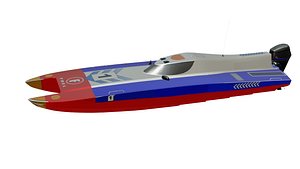 3D model offshore speedboat