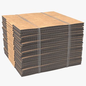 Stack of Folded Cardboard Boxes