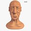 Homem idoso dos desenhos animados Jim com 19 objet