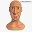 Homem idoso dos desenhos animados Jim com 19 objet