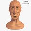 Homem idoso dos desenhos animados Jim com 19 objet