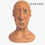 Homem idoso dos desenhos animados Jim com 19 objet
