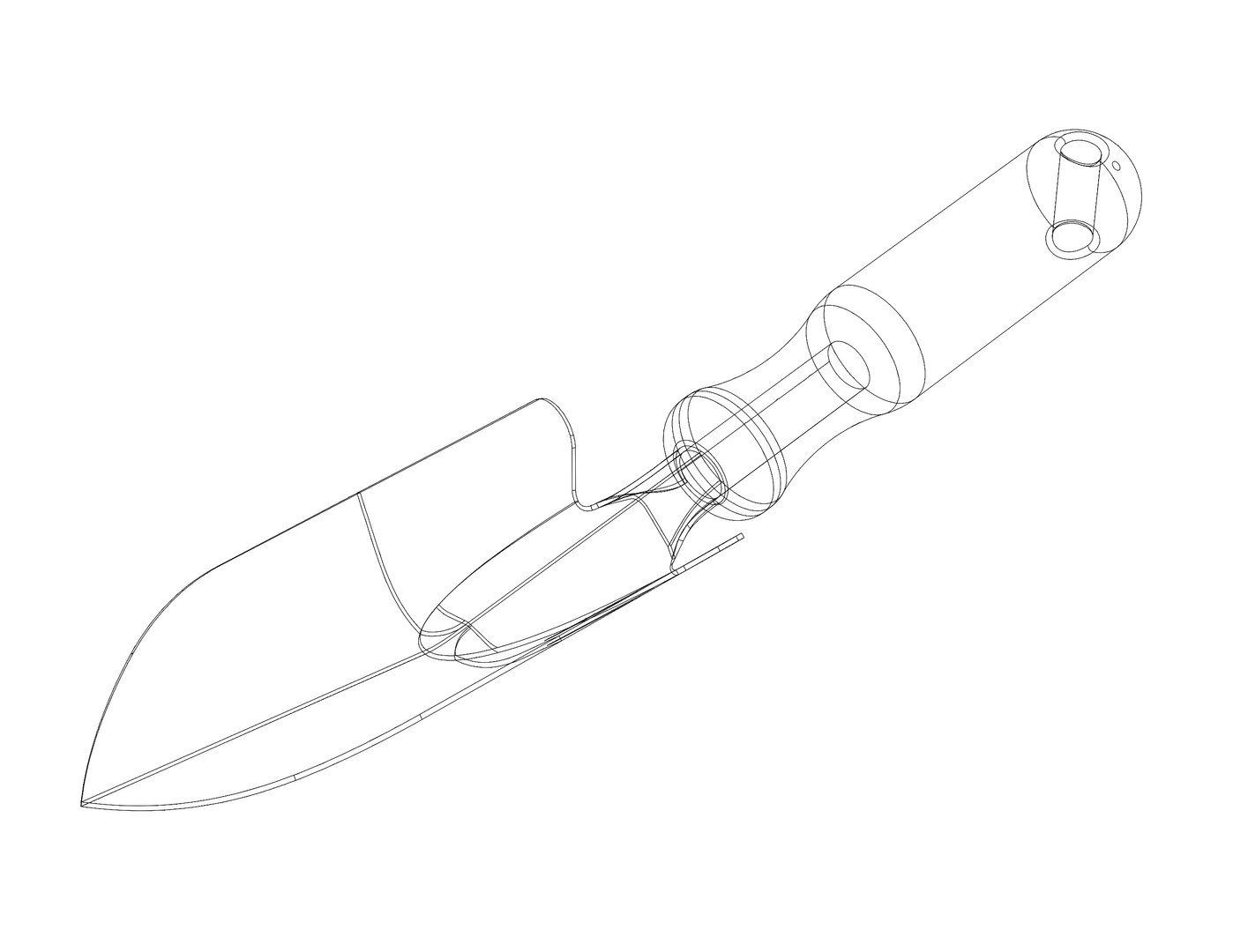 Steel Garden Hand Trowel Model - TurboSquid 2176537