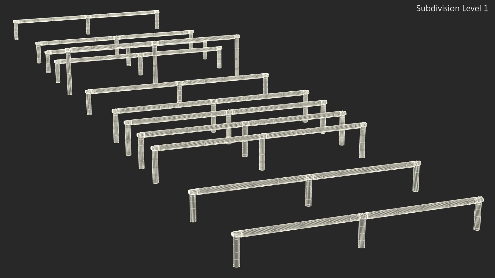 3D Model Low Training Obstacles Shabby - TurboSquid 2235532