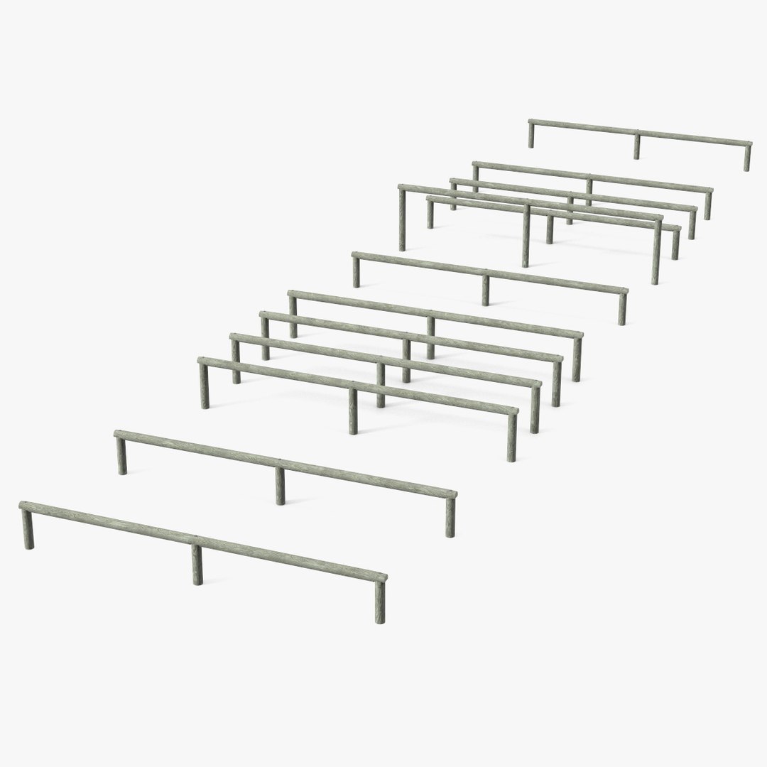 Low Training Obstacles Shabby 3D model preview