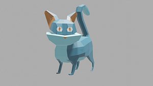3D model cat rigged