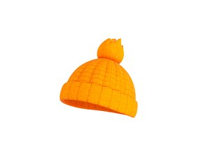 3D model Yellow Wool Hat