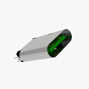 3D Female USB-C Port model