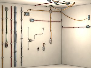 cables on wall collection textured