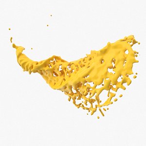 Yellow Splash 14 3D