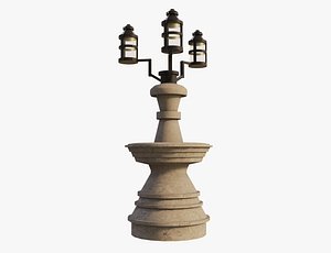 Pillar Lamp 3D model