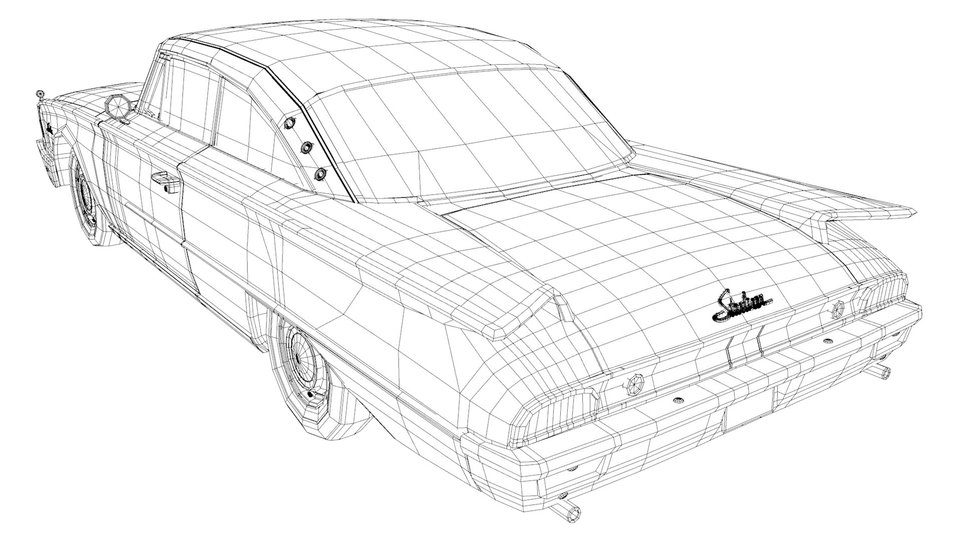 3D Ford Galaxie Starliner 2 Door Hardtop 1960 - TurboSquid 2014051