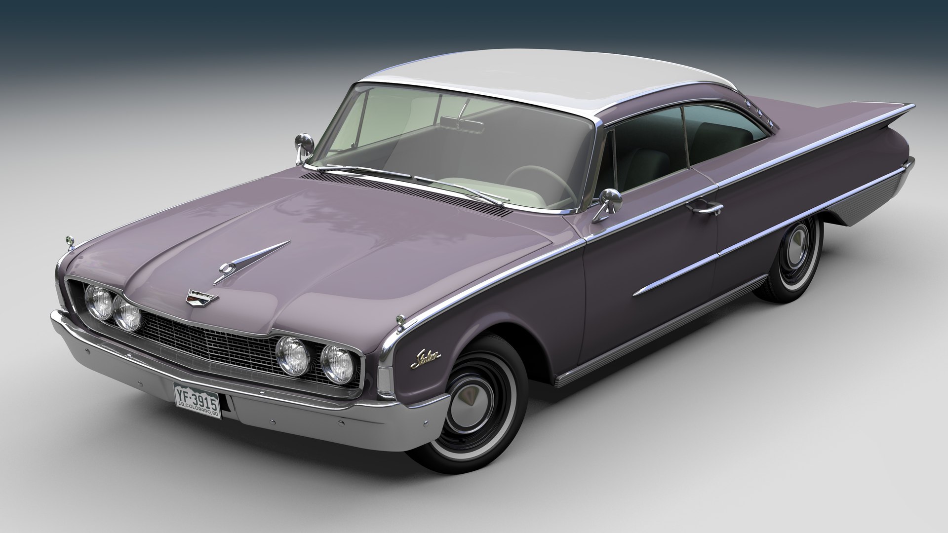 3D Ford Galaxie Starliner 2 Door Hardtop 1960 - TurboSquid 2014051