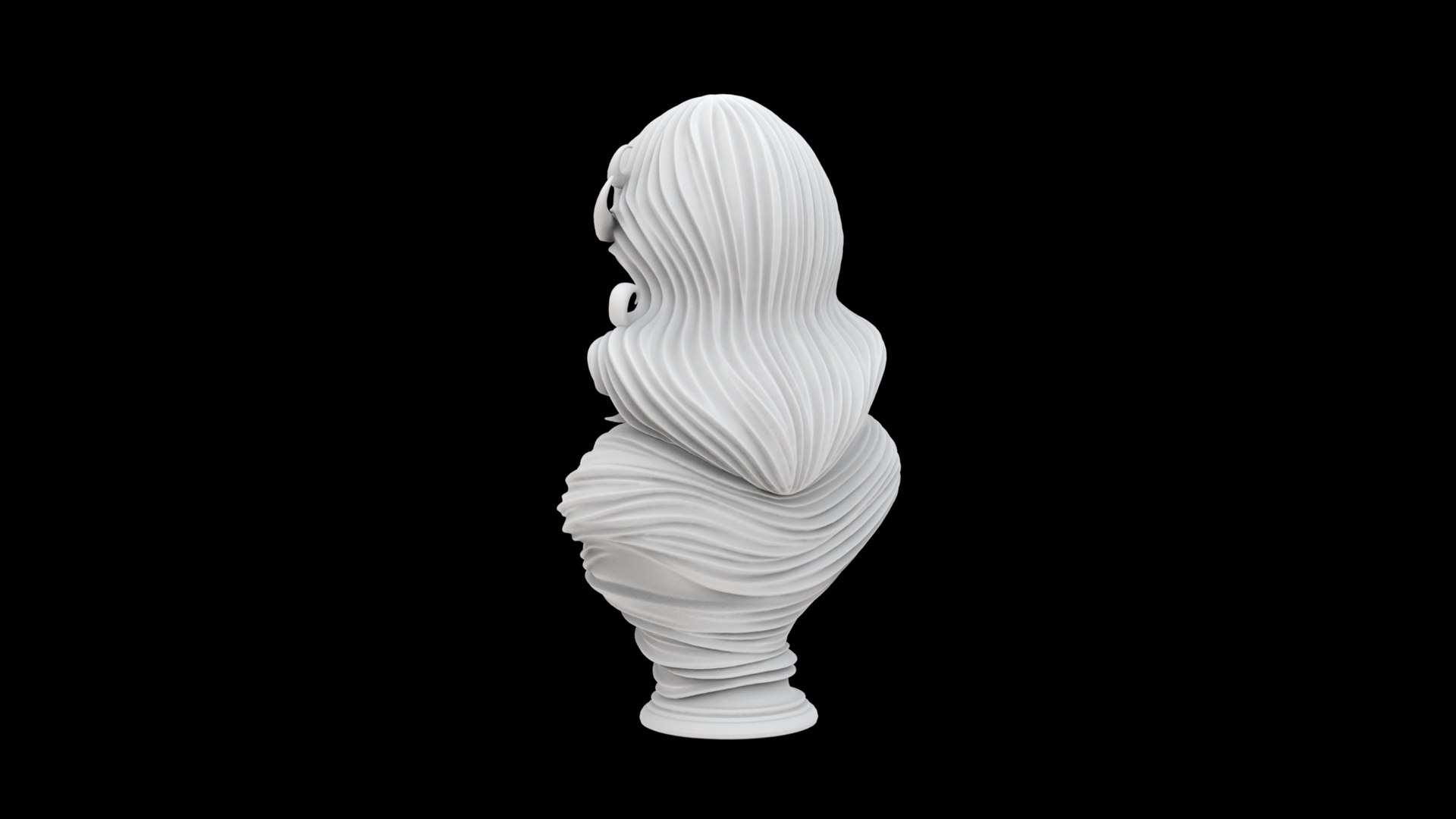 Romantic Woman Bust Sculpture With Base For 3D Print - TurboSquid 2452856