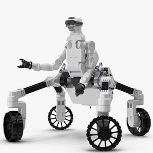 Lunar Robotic Rover Rigged for Cinema 4D