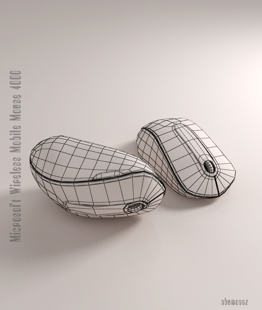3d Microsoft Wireless Mouse Model