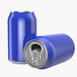 Open Beer Can 3D Model