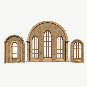 Medieval Window Set 3D model