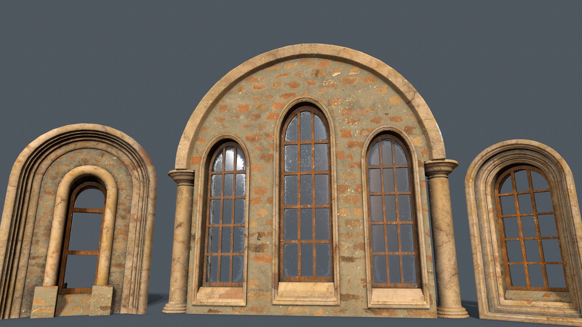 Medieval Window Set 3D Model - TurboSquid 2301960