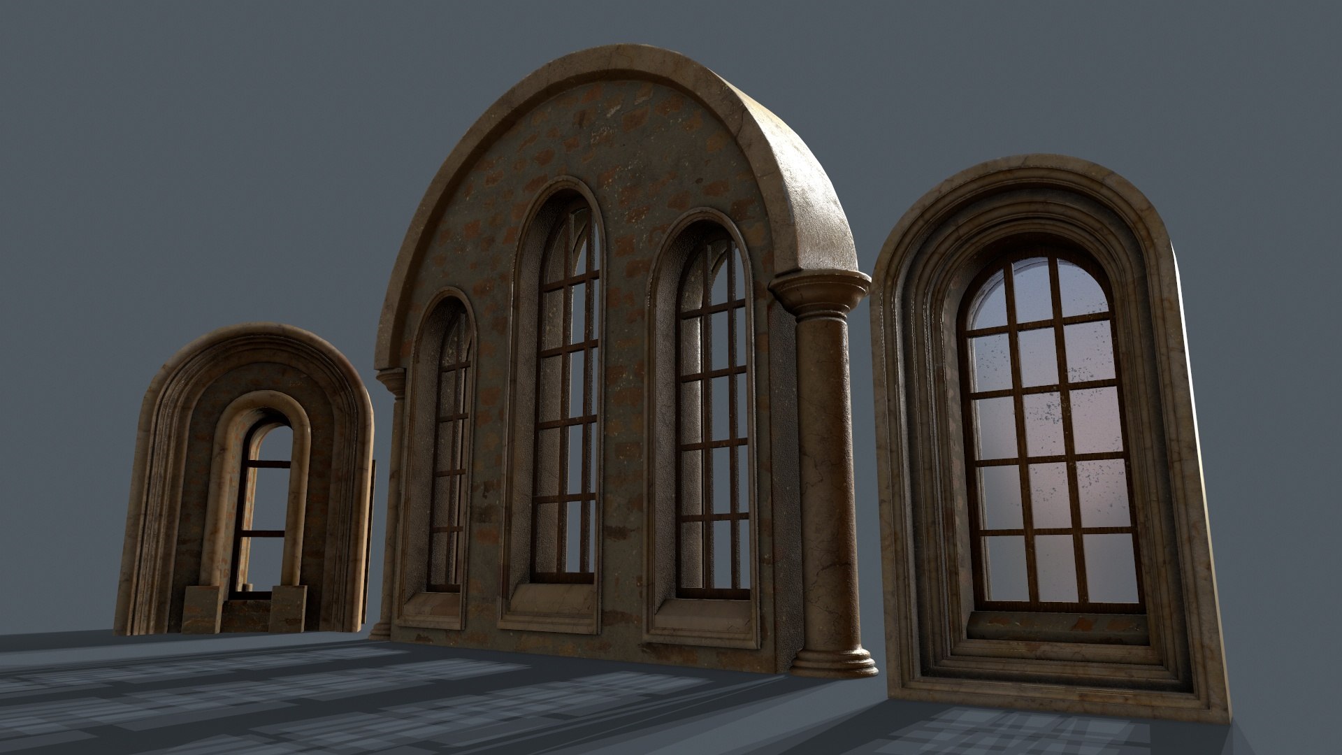 Medieval Window Set 3D Model - TurboSquid 2301960